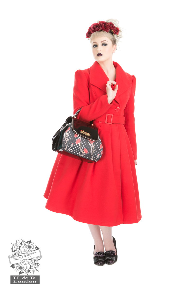 Red Vintage Swing Coat